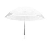 SMATI Grand Parapluie Golf Transparent - Solide ; Diamètre= 124cm ; Ouverture automatique ; Parapluie mixte ; Pour 2 personnes ; idéal mariage ; Couleur liseré BLANC