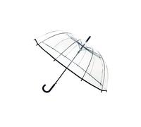 SMATI Grand Parapluie Long Transparent - Résistant au Vent ; 12 baleines ; Diamètre=102cm ; Ouverture automatique ; Parapluie mixte ; Couleur liseré NOIR