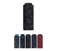 SMATI Mini Parapluie Pliant Compact, Taille Poche (18,5 cm), Ultra Léger (200g.), Parapluie de voyage, Parapluie Femme, Motif CONSTELLATION DOREE