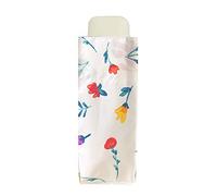 SMATI Mini Parapluie pliant compact - Taille Poche 18cm, résistant au vent, 200g ultra léger, manuel, Parapluie de voyage, Parapluie Femme, Motif FLEURS