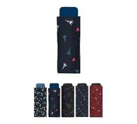 SMATI Mini Parapluie pliant compact - Taille Poche 18cm, résistant au vent, 200g ultra léger, manuel, Parapluie de voyage, Parapluie Femme, Motif TOUR EIFFEL CŒUR ROUGE