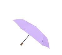 SMATI Parapluie femme en tissu Recyclé - objet écologique - Solide anti vent - automatique ouverture fermeture - Poignée en bois ; Parapluie Pliant Compact Voyage; Couleur Lilas