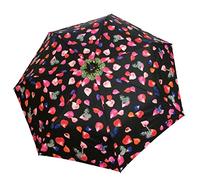 SMATI Parapluie Femme - Pétales de fleurs/Papillons et Coccinelles - Design français - Ouverture et Fermeture Automatique - Baleines en Fibre de Carbone - résistant au vent (Pliant)