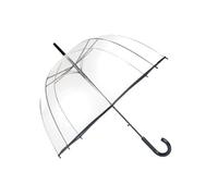 SMATI Parapluie Long Transparent, Forme Cloche, Classique, Ouverture automatique, Parapluie Femme, Couleur Liseret Noir