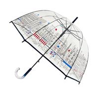 SMATI Parapluie Long Transparent - forme Cloche ; Solide ; Ouverture automatique ; Diamètre=85cm ; Parapluie Femme ; Motif PARIS SKYLINE