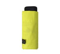 SMATI Parapluie Pliant Ville - Mini Taille Poche 18cm - Design rectangulaire solide - Résitant au vent - Baleines en Aluminium et Fibre de verre - couleur unie (Jaune anis)