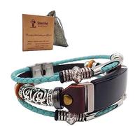 Smatiful Sleeve Bands with Paper Case and Carrying Bag for Boys, Adjustable Replacement Watch Band with Metal Clasp for Fitbit Brand Inspire HR Fitness, Teal Green Aqua