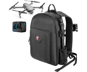 Smatree Sac à Dos Rigide Professionnel Compatible avec DJI Mavic 2 Pro/Mavic 2 Zoom et Gopro Hero 2018 / Gopro Hero 7/6/5/4/3+/3/2/1, Batterie, Chargeur, Télécommande