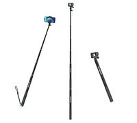 Smatree SmaPole Extensible Selfie Stick, Poteau télescopique pour GoPro Fusion, GoPro Hero 13/12/11/10/9/8/7/6/5/4/3/2/1/Session et DJI Osmo Action 3/2 (Version étendue 43-221cm)