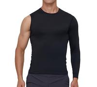 Smatstyle Chemises de Compression Manches Simples pour Homme,1/2 Manches Longues T-Shirt Sports Séchage Rapide Respirant,pour Course à Pied Fitness
