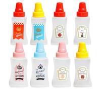 Smavles 24 Pièces Mini Bouteille De Ketchup,Mini Bouteille à Presser,Conteneur à Sauce Portable,Mini Bouteille De Sauce pour Condiments,Bouteille à Condiments pour Sauce Tomate Moutarhuile Comestibl