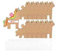 Smavles La Licorne Invitation Carte Set, 12 Cartes d'invitation pour Un Anniversaire d'enfant avec Enveloppes,Invitation Anniversaire Fille,Enfant Invites Pour Anniversaires Fête, Halloween,Noël