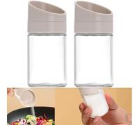Smavles Lot de 2 Salières et Poivrières avec Trou Verseur Réglable, Salière Grossièreté Réglable, Cadeau Parfait pour Salières et Poivrières