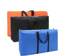 Smavles Sac Stockage Vetement 3 Pièces Sac Déménagement Sac de Rangement Couette,Grand Sac Pliables Pour Housse De Couette, Linge De Lit,Grand Sac Cabas Multi-usages (Noir)