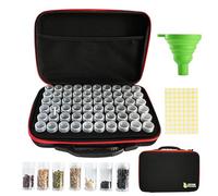 Smaxcn Boîte de rangement robuste à 60 fentes pour semences, organiseur de graines robuste avec poche zippée et étiquette autocollante, pour fleurs, légumes, graines de légumes, graines d'herbes,