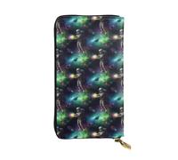 SMAZDFXX AstronautSpace Trippy Galaxy Planet Leather Wallet Personalized Handbag for Women Birthday Anniversary Valentines Gift 4.13 x 7.48 inches