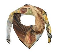 SMAZDFXX Bandanas fantaisie pour femmes Cow Mama And Little, foulard carré léger, foulards polyvalents en satin pour le cou et les cheveux