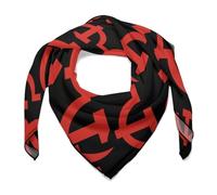 SMAZDFXX Bandanas fantaisie pour femmes, motif drapeau du Parti communiste du Vietnam, foulard carré léger, foulards polyvalents en satin pour le cou et les cheveux