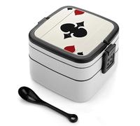 SMAZDFXX Boîte à lunch Spades K Poker avec couvercle étanche et séparateurs amovibles