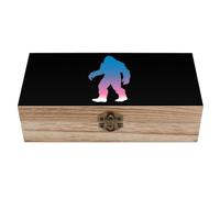 SMAZDFXX Boîte de rangement en bois Bigfoot Is Trans avec couvercle à charnière pour bureau