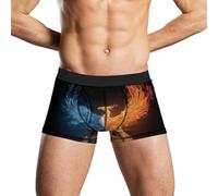 SMAZDFXX Boxers pour Hommes imprimés Water Ice and Fire Rising Phoenixsbird, sous-vêtements Amusants