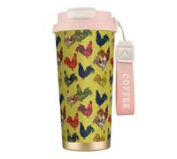 SMAZDFXX Calendrier de voyage - Mug isotherme 100% étanche en acier inoxydable 316 avec couvercle et paille, idéal pour l'eau, le thé glacé, le café, les smoothies et bien plus encore.