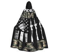 SMAZDFXX Cape à capuche pour papa de l'armée, longueur complète, pour femmes, hommes et adultes, pour Halloween, cosplay