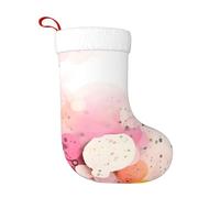 SMAZDFXX Chaussettes décoratives de Noël imprimées sur papier à fragments de couleur - Grandes (45 cm), parfaites pour les décorations de fêtes de fin d'année à la maison.