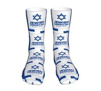 SMAZDFXX Chaussettes du Mois du patrimoine juif américain pour femmes, chaussettes de sport décontractées pour les vacances, 40 cm