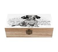 SMAZDFXX Coffret à bijoux en bois avec notes de musique teckel. Magnifique coffret souvenir fait main pour ranger bijoux, pièces de monnaie, cartes de tarot et petits trésors.