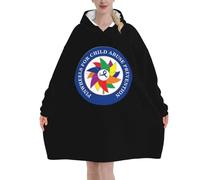 SMAZDFXX Couverture à capuche unisexe de sensibilisation à la maltraitance infantile avec poche