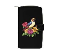 SMAZDFXX Cuckoos Bird Leather Wallet Purse Holder with ID Window Long Coin Clutch for Men Women