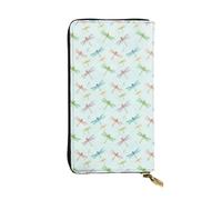 SMAZDFXX Cute Colorful Dragonfly Leather Wallet Personalized Handbag for Women Birthday Anniversary Valentines Gift 4.13 x 7.48 inches