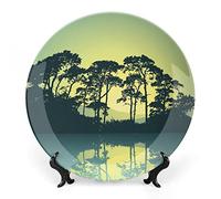 SMAZDFXX Décoration en céramique en forme de bois de cerf, crâne de cerf avec grandes cornes, squelette d'élan, ornement, assiette décorative, accessoire pour dîner, fêtes, mariage