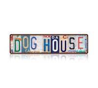 SMAZDFXX Décoration murale vintage en métal pour niche, panneau de rue, amoureux des chiens, 10 x 40 cm
