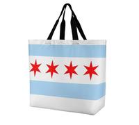 SMAZDFXX Design-19 Sac à provisions réutilisable drapeau de Porto Rico, léger et grande capacité, sac bandoulière pour femmes et hommes