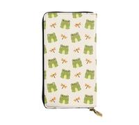 SMAZDFXX Dragonfly Cute forgs Leather Wallet Personalized Handbag for Women Birthday Anniversary Valentines Gift 4.13 x 7.48 inches