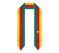 SMAZDFXX Écharpe de remise de diplôme avec drapeau du Cameroun, pour études internationales, fierté féminine et masculine