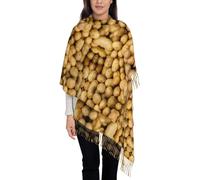 SMAZDFXX Écharpes à imprimé pommes de terre du jardin pour femmes, châle d'hiver ultra doux au toucher cachemire classique