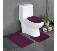 SMAZDFXX Ensemble de Trois pièces de Tapis de Bain antidérapant à séchage Rapide, Motif Violet huileux, résistant et à séchage Rapide.