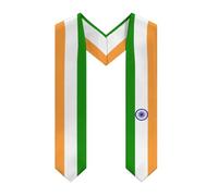 SMAZDFXX Étole de remise de diplôme avec châle et écharpe, drapeau de l'Inde, honneur pour les étudiants internationaux étudiant à l'étranger
