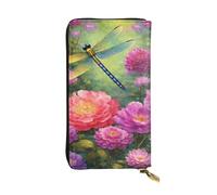SMAZDFXX Farmhouse Dragonfly Garden Spring Leather Wallet Personalized Handbag for Women Birthday Anniversary Valentines Gift 4.13 x 7.48 inches