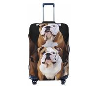 SMAZDFXX Housses de Valise élastiques à Motif bouledogues Anglais, Anti-poussière, Anti-Rayures, épaisses, lavables, pour Bagages de Taille Moyenne