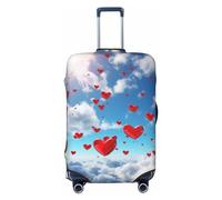 SMAZDFXX Housses de Valise élastiques à Motif cœurs dans Le Ciel, Protection Anti-poussière, Anti-Rayures, épaisses, lavables, adaptées aux Grands Bagages