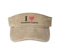 SMAZDFXX J'aime Chypre du Nord, Chapeaux Pare-Soleil pour Femmes et Hommes, Chapeau de Soleil, Casquettes de Golf, Casquette de Baseball