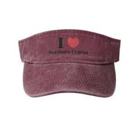 SMAZDFXX J'aime Chypre du Nord, Chapeaux Pare-Soleil pour Femmes et Hommes, Chapeau de Soleil, Casquettes de Golf, Casquette de Baseball