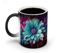 SMAZDFXX Mug à café fleuri coloré, tasse en céramique délicate et originale pour thé, latte, cappuccino, lait, chocolat chaud