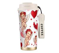 SMAZDFXX Mug isotherme Bitcoin Love for Travel, 100% étanche, en acier inoxydable 316, avec couvercle et paille, idéal pour l'eau, le thé glacé, le café, les smoothies et bien plus encore.