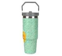 SMAZDFXX Mug isotherme Hello Summer - Maintient les garçons au chaud et au froid - Conteneur en acier inoxydable avec paille et couvercle étanche 887 ml (30 oz)