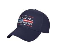 SMAZDFXX Nous Sommes Tous Charlie Kirk Maintenant Casquette de Baseball réglable Unisexe Sandwich Denim Chapeaux